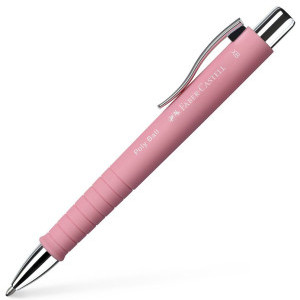 Химикалка Faber-Castell Poly Ball автоматична, пастелно розова