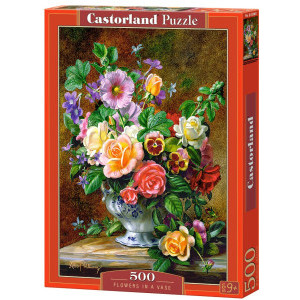 Пъзел Castorland Цветя във ваза, 500 елемента, B-52868