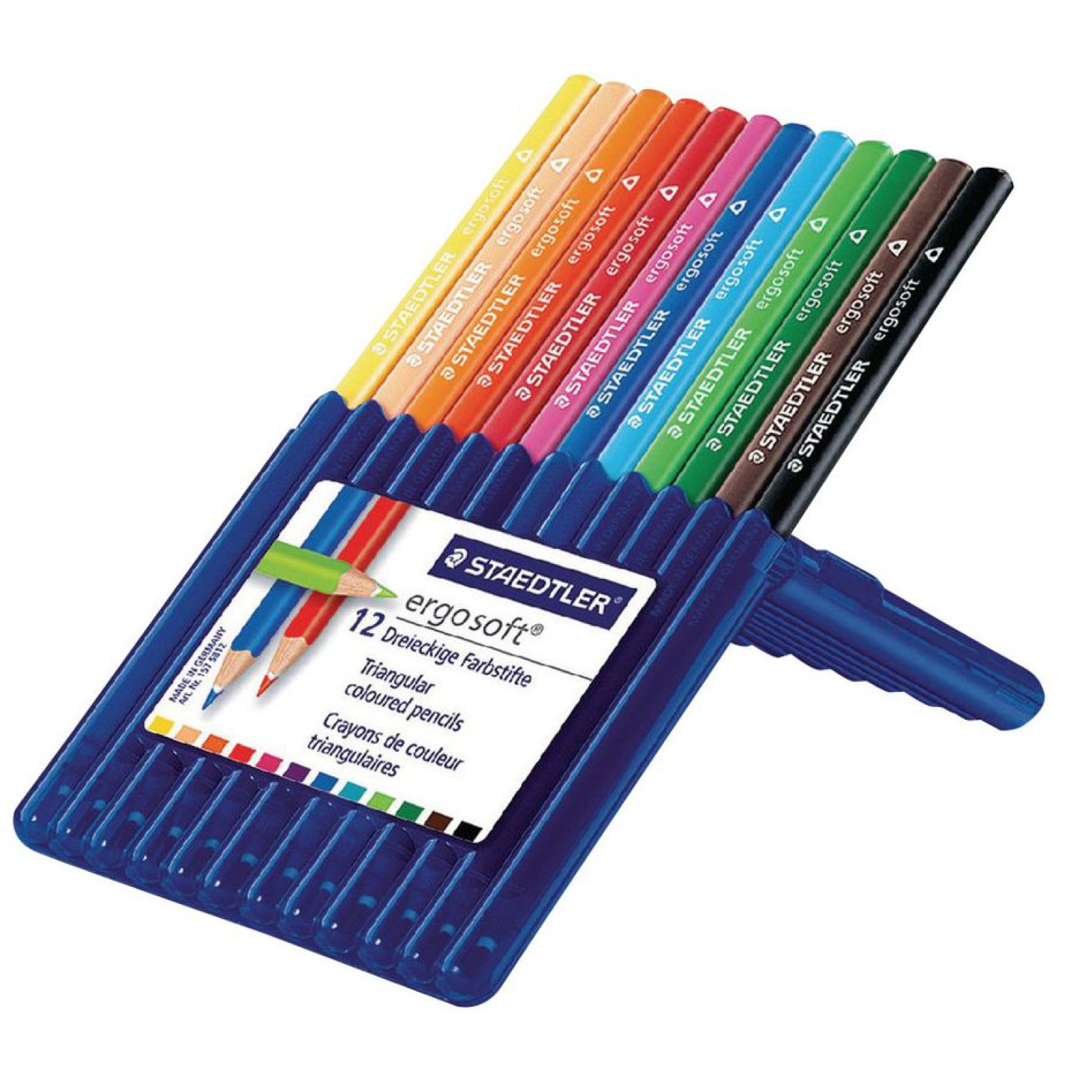 Цветни моливи Staedtler Ergosoft, 12 цвята