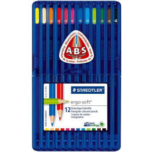 Цветни моливи Staedtler Ergosoft, 12 цвята