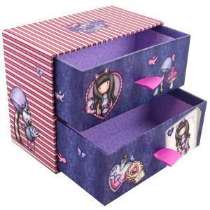 Кутия за съхранение с чекмеджета Gorjuss Cheshire Cat