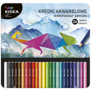 Цветни моливи Kidea, акварелни, 24 цвята