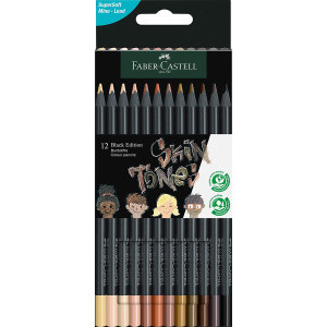 Цветни моливи Faber-Castell Black Edition Skin tones 12 цвята